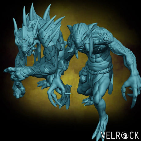 River Trolls Miniature | Set of 2 - Tabletop RPG & D&D miniature. Perfect for wargaming & collectors