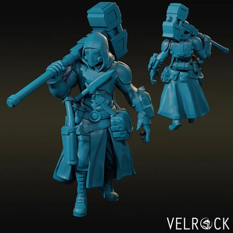 Robot Cowboys Miniature | A - Tabletop RPG & D&D miniature. Perfect for wargaming & collectors