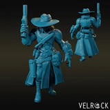 Robot Cowboys Miniature | D - Tabletop RPG & D&D miniature. Perfect for wargaming & collectors