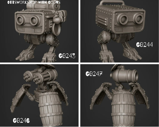 Robot Familiar Miniature - Set of 4 - 28mm