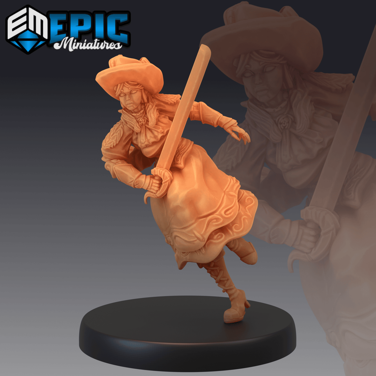 Rose Heart Rogue Miniature | B - Tabletop RPG & D&D miniature. Perfect for wargaming & collectors