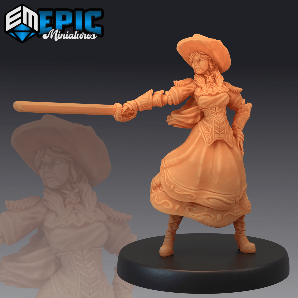 Rose Heart Rogue Miniature | C - Tabletop RPG & D&D miniature. Perfect for wargaming & collectors
