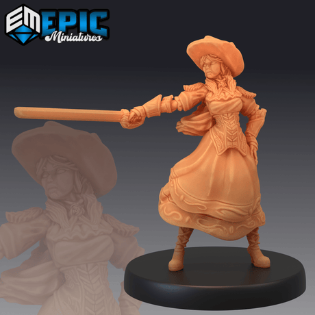Rose Heart Rogue Miniature | C - Tabletop RPG & D&D miniature. Perfect for wargaming & collectors