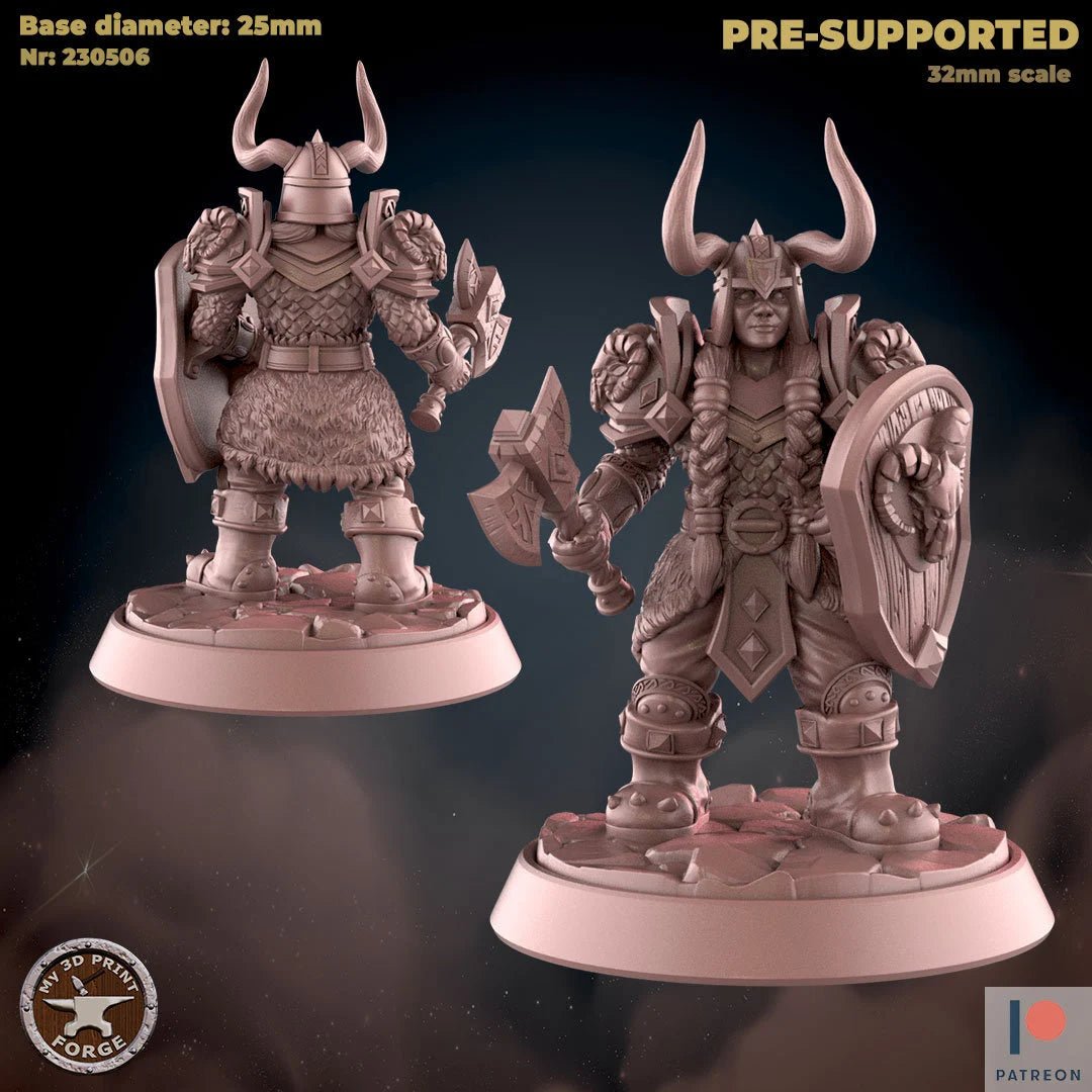 Royal Dwarf Miniature | A - Tabletop RPG & D&D miniature. Perfect for wargaming & collectors