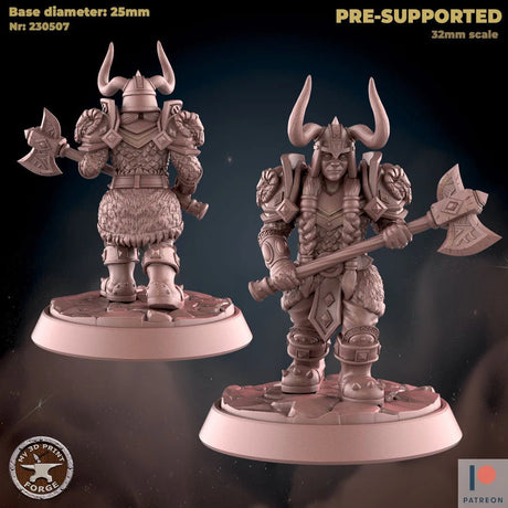 Royal Dwarf Miniature | C - Tabletop RPG & D&D miniature. Perfect for wargaming & collectors