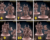 Royal Dwarf Miniature | Set of 6 - Tabletop RPG & D&D miniature. Perfect for wargaming & collectors