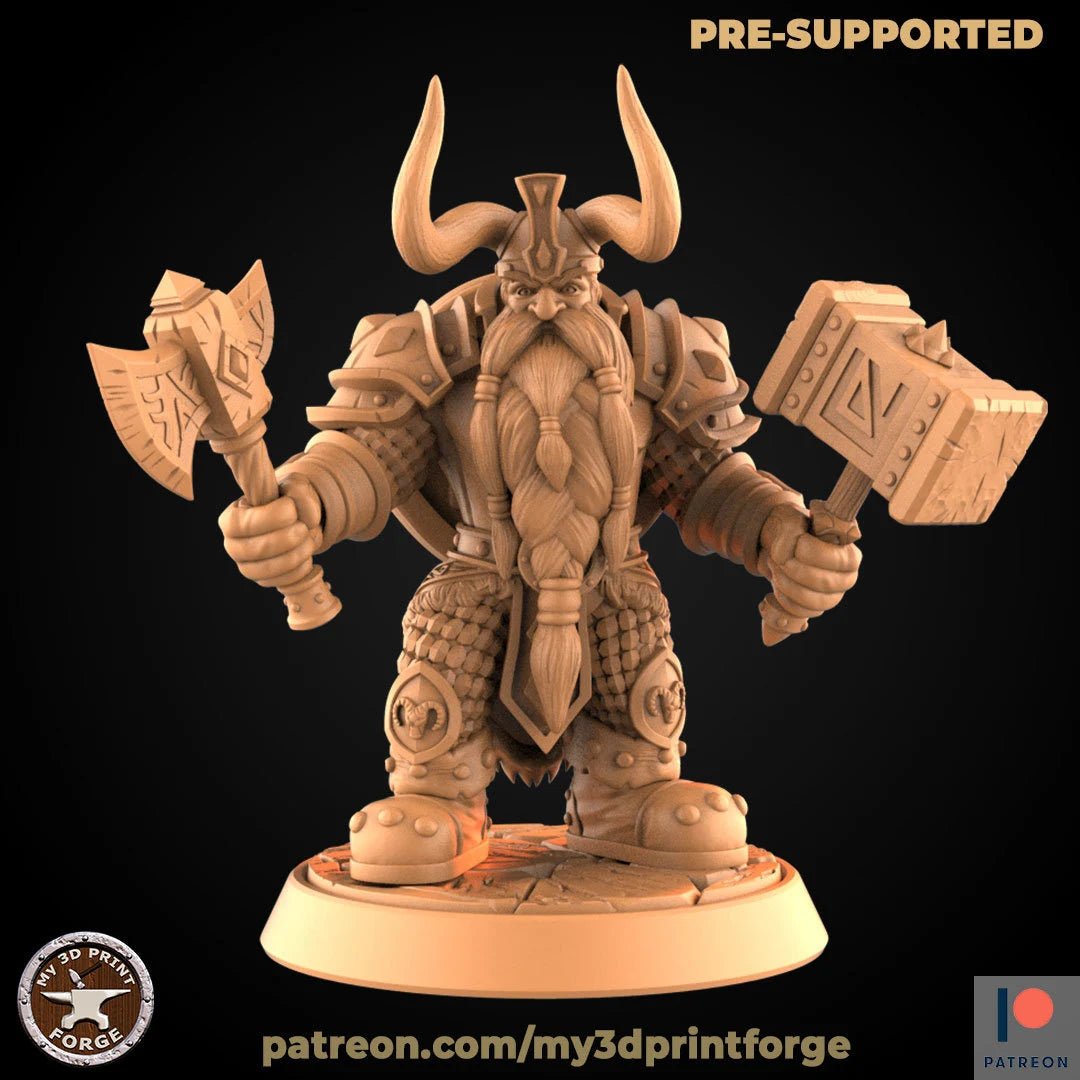 Royal Female Dwarf Miniature | C - Tabletop RPG & D&D miniature. Perfect for wargaming & collectors