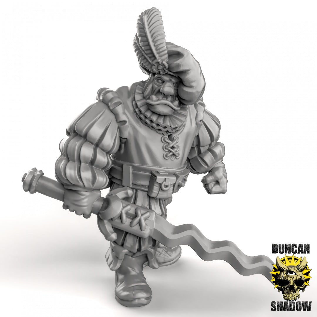 Royal imperial Ogre with sword Miniature - B - 28mm