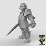 Royal Knight, Knight, Guardmen Miniature | Middle - Tabletop RPG & D&D miniature. Perfect for wargaming & collectors