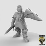 Royal Knight, Knight, Guardmen Miniature | Right - Tabletop RPG & D&D miniature. Perfect for wargaming & collectors