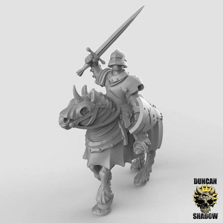 Royal Knight Miniature Calvary | C - Tabletop RPG & D&D miniature. Perfect for wargaming & collectors