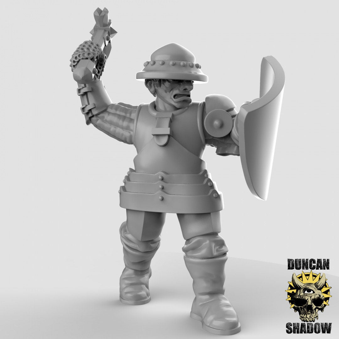 Royal Knight Miniature | Right - Tabletop RPG & D&D miniature. Perfect for wargaming & collectors