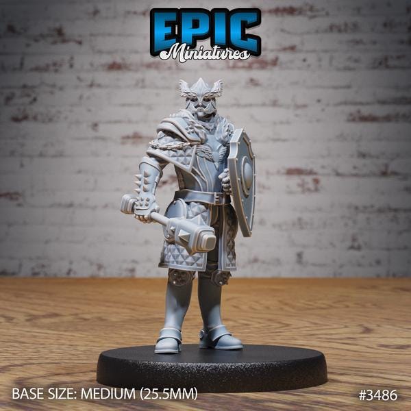 Royal Knight, Paladin Miniature | 3486 - Tabletop RPG & D&D miniature. Perfect for wargaming & collectors