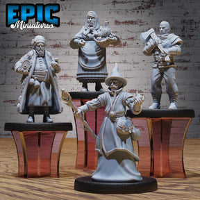 Royal Merchants Miniature | Full Set All Models - Tabletop RPG & D&D miniature. Perfect for wargaming & collectors