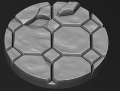 Ruins bases Miniature - G0049 25mm base 2x - 