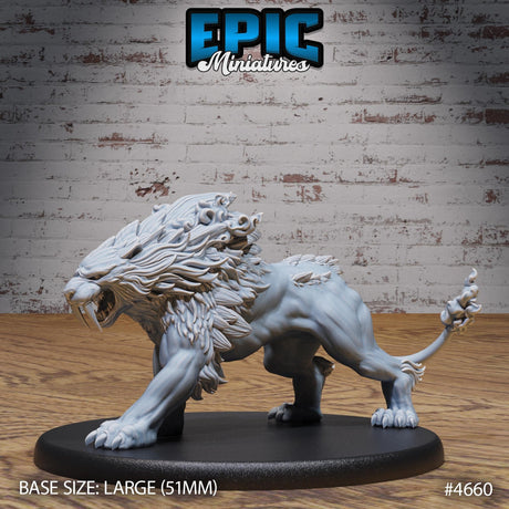 Sabertooth Miniature | 4660 - Tabletop RPG & D&D miniature. Perfect for wargaming & collectors