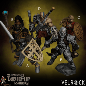 Sanctuary Heroes player Miniature | Set of 5 - Tabletop RPG & D&D miniature. Perfect for wargaming & collectors