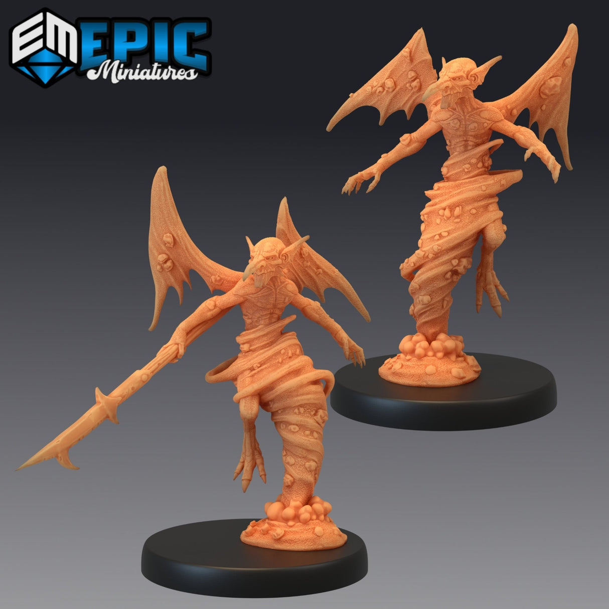 Sand Mephit Miniature | Set of 2 - Tabletop RPG & D&D miniature. Perfect for wargaming & collectors