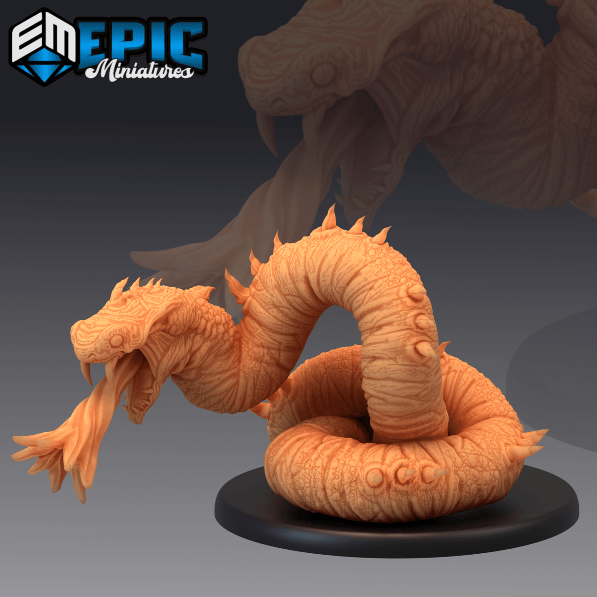 Sand Snake Miniature | B - Tabletop RPG & D&D miniature. Perfect for wargaming & collectors