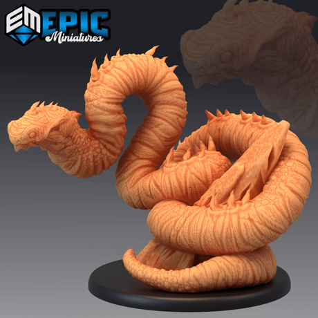 Sand Snake Miniature | C - Tabletop RPG & D&D miniature. Perfect for wargaming & collectors