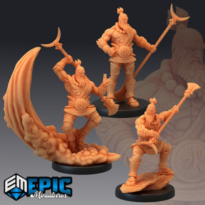 Sandy Monk Miniature | Set of 3 - Tabletop RPG & D&D miniature. Perfect for wargaming & collectors