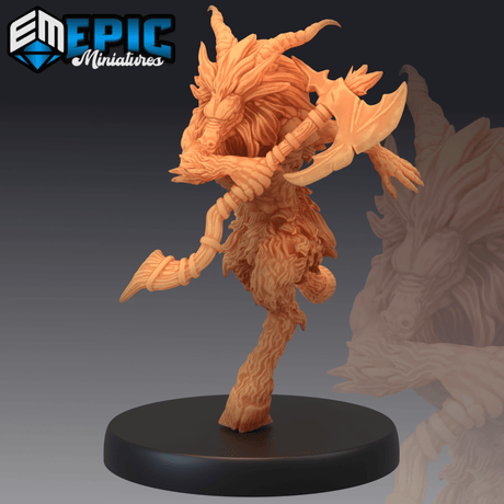 Satyrs Goat Folk Miniature | C - Tabletop RPG & D&D miniature. Perfect for wargaming & collectors