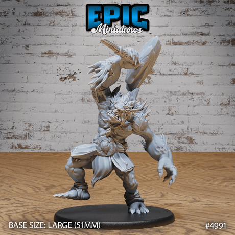 Savage Troll Miniature | B - Tabletop RPG & D&D miniature. Perfect for wargaming & collectors