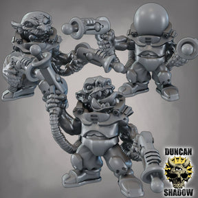 Sci Fi Goblins Miniature | Set of 3 - Tabletop RPG & D&D miniature. Perfect for wargaming & collectors