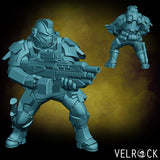 Sci Fi Heavy Marines Miniature | C - Tabletop RPG & D&D miniature. Perfect for wargaming & collectors