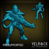 Sci fi high Elf stealth squad Miniature | A - Tabletop RPG & D&D miniature. Perfect for wargaming & collectors