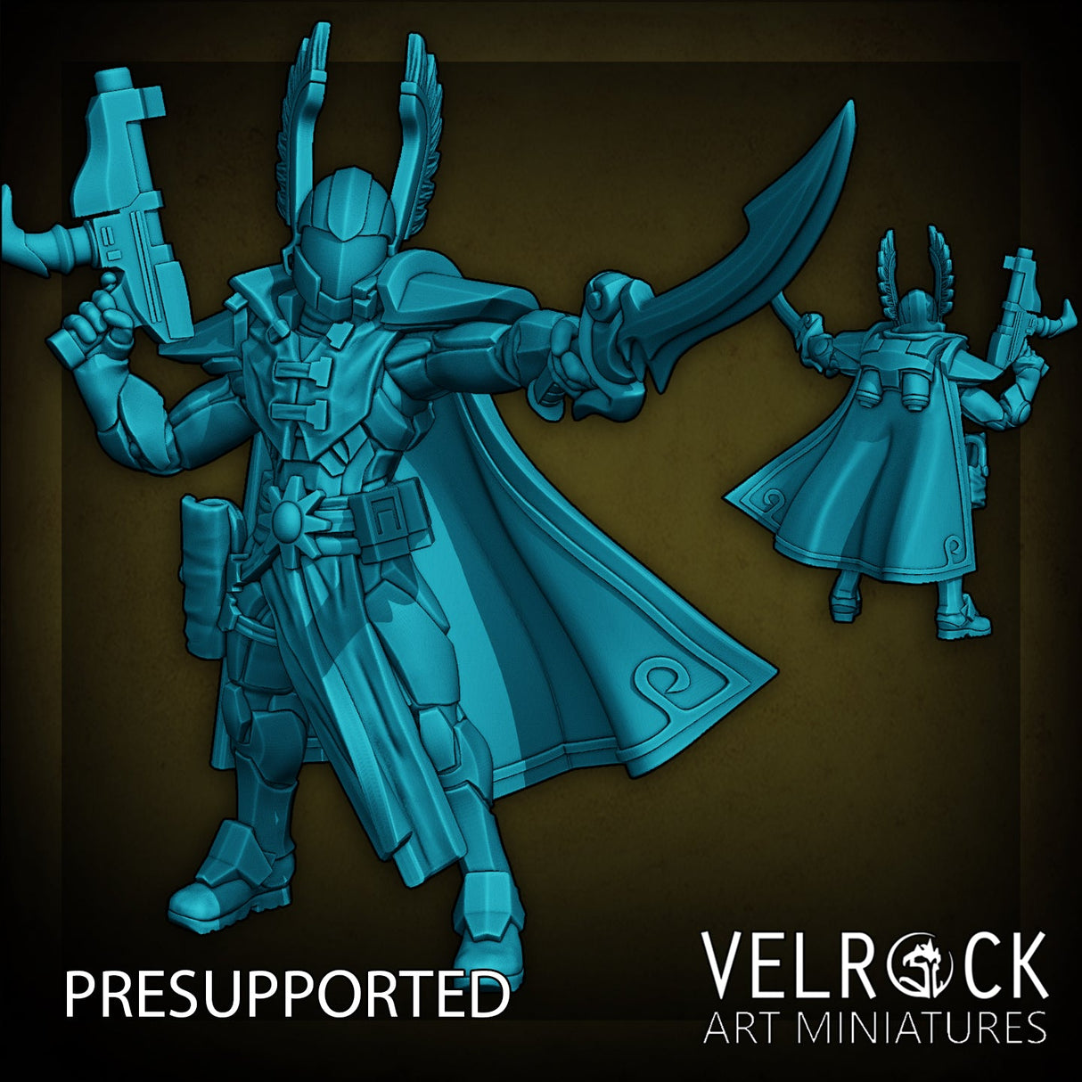 Sci fi high Elf stealth squad Miniature | C - Tabletop RPG & D&D miniature. Perfect for wargaming & collectors