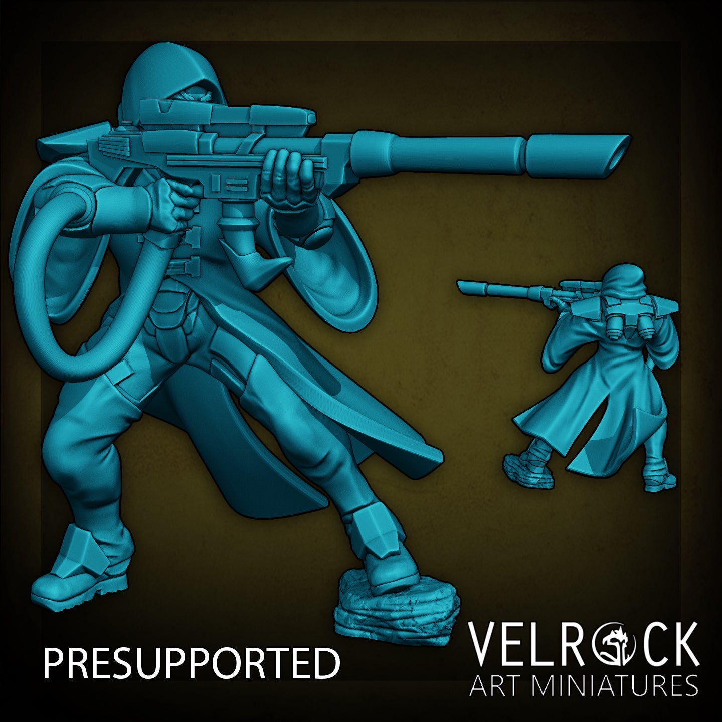 Sci fi high Elf stealth squad Miniature - D - 32mm