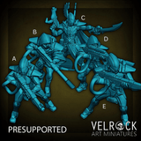Sci fi high Elf stealth squad Miniature | Set of 5 - Tabletop RPG & D&D miniature. Perfect for wargaming & collectors
