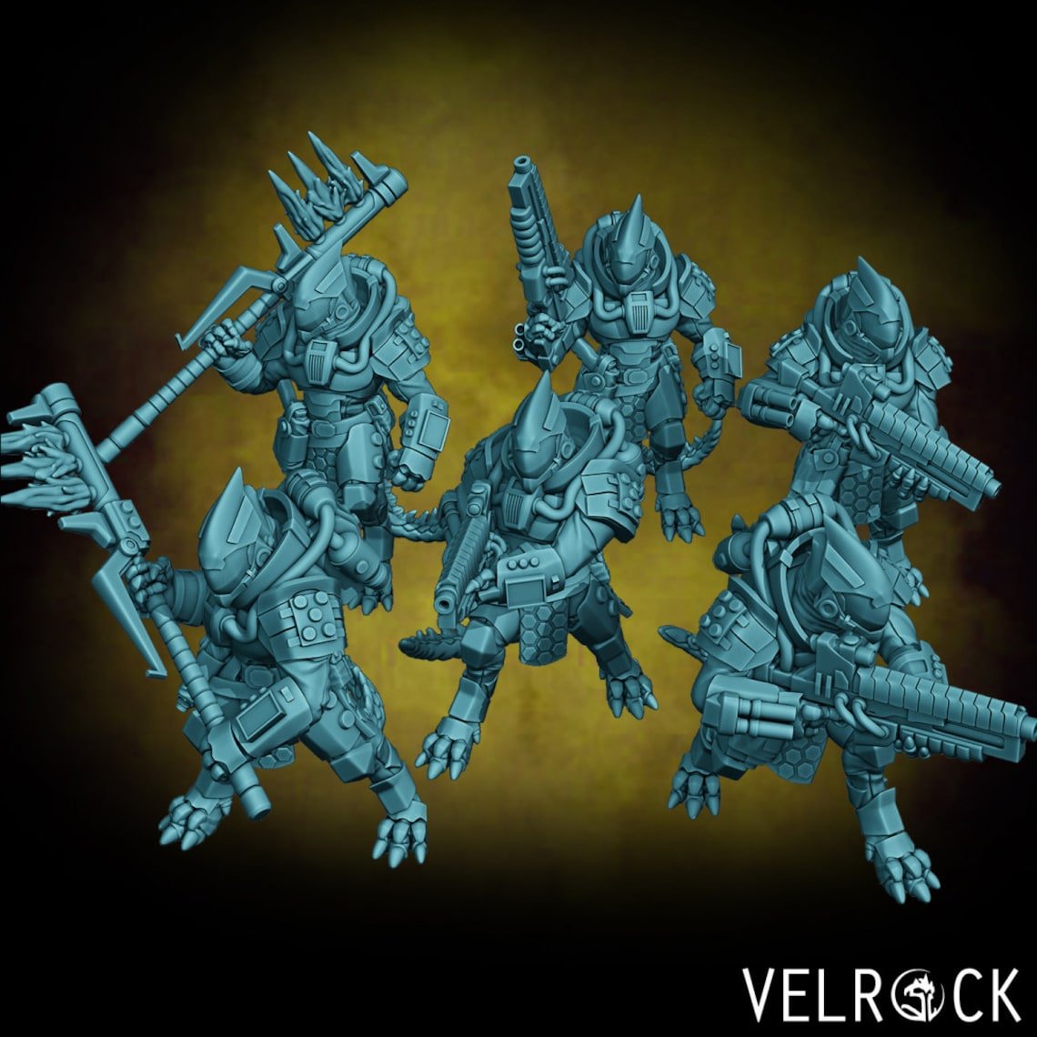 Sci Fi Lizardmen Miniature - 32mm - 