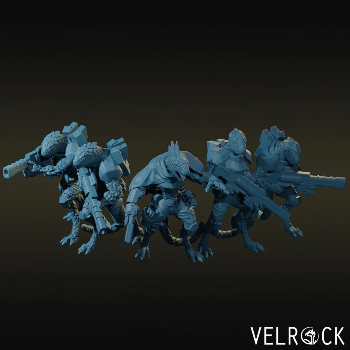 Sci Fi Lizardmen Miniature | 32mm - Tabletop RPG & D&D miniature. Perfect for wargaming & collectors