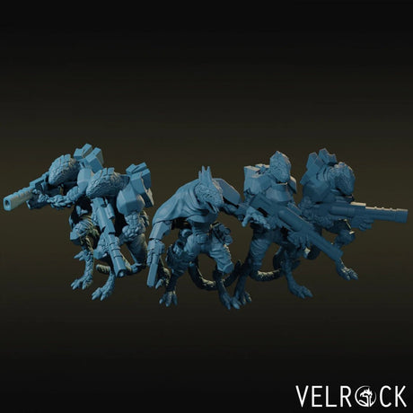 Sci Fi Lizardmen Miniature | 32mm - Tabletop RPG & D&D miniature. Perfect for wargaming & collectors