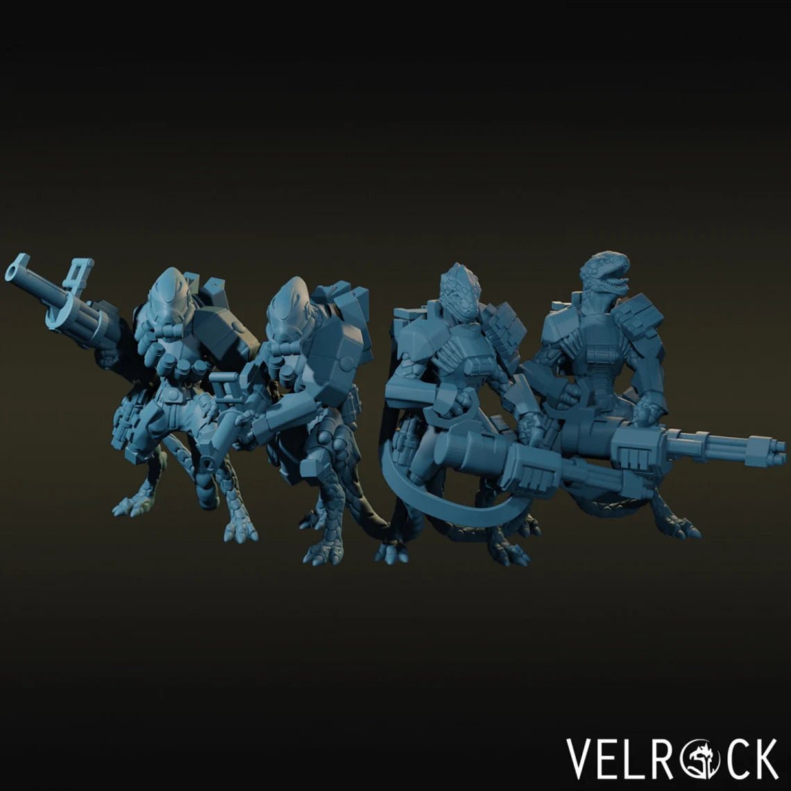 Sci Fi Lizardmen Miniature | 32mm - Tabletop RPG & D&D miniature. Perfect for wargaming & collectors