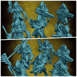 Sci Fi Lizardmen Miniature | 32mm - Tabletop RPG & D&D miniature. Perfect for wargaming & collectors