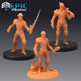 Scientist Miniature | Set of 3 - Tabletop RPG & D&D miniature. Perfect for wargaming & collectors