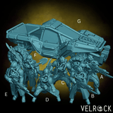 Scout Team Miniature | Set of 7 - Tabletop RPG & D&D miniature. Perfect for wargaming & collectors