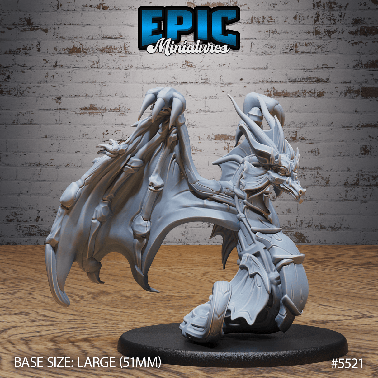 Seahorse Drake Miniature | A - Tabletop RPG & D&D miniature. Perfect for wargaming & collectors