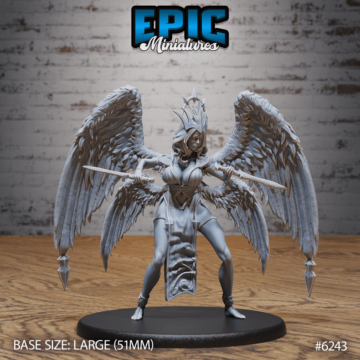 Seraph Queen Archangel Miniature | C - Tabletop RPG & D&D miniature. Perfect for wargaming & collectors