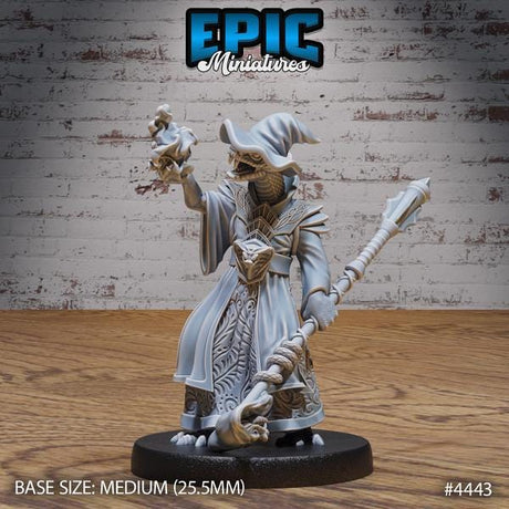 Serpent Mage, Rogue, Wizard Miniature | 4443 - Tabletop RPG & D&D miniature. Perfect for wargaming & collectors