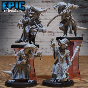 Serpent Mage, Rogue, Wizard Miniature | Full Set All Models - Tabletop RPG & D&D miniature. Perfect for wargaming & collectors
