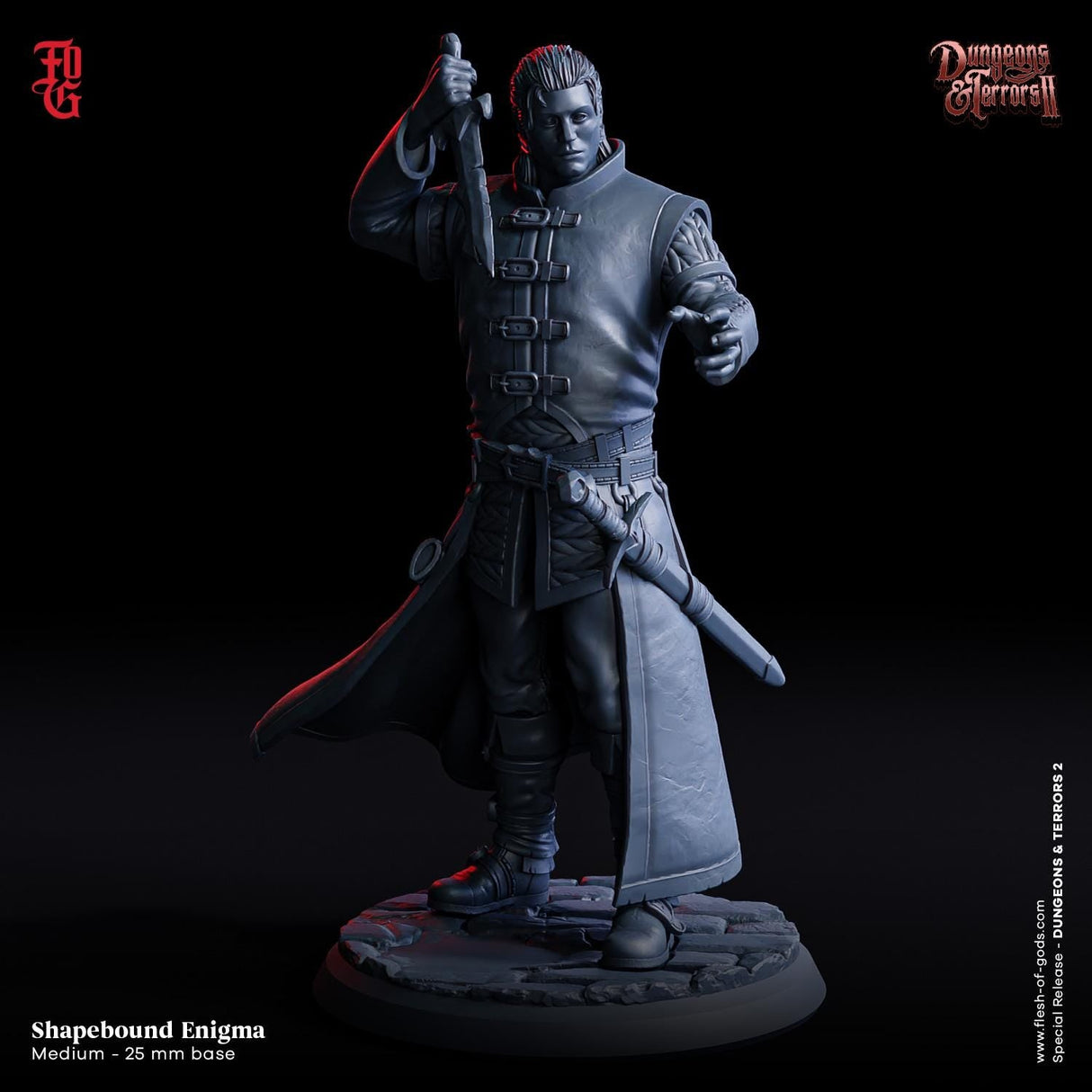 Servant Of Agony Cult Miniature | Shapebound Enigma - Tabletop RPG & D&D miniature. Perfect for wargaming & collectors