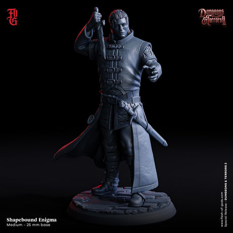Servant Of Agony Cult Miniature | Shapebound Enigma - Tabletop RPG & D&D miniature. Perfect for wargaming & collectors
