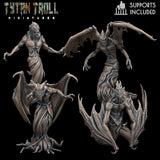Shadow Demon Miniature | Set of 4 - Tabletop RPG & D&D miniature. Perfect for wargaming & collectors