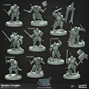 Shadow Knights Miniature | Shadow Knight A - Tabletop RPG & D&D miniature. Perfect for wargaming & collectors