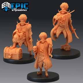 Shady Fortuneteller Miniature | Set of 3 - Tabletop RPG & D&D miniature. Perfect for wargaming & collectors