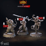 Shaolin Monks, Eternal Monks Miniature | A - Tabletop RPG & D&D miniature. Perfect for wargaming & collectors